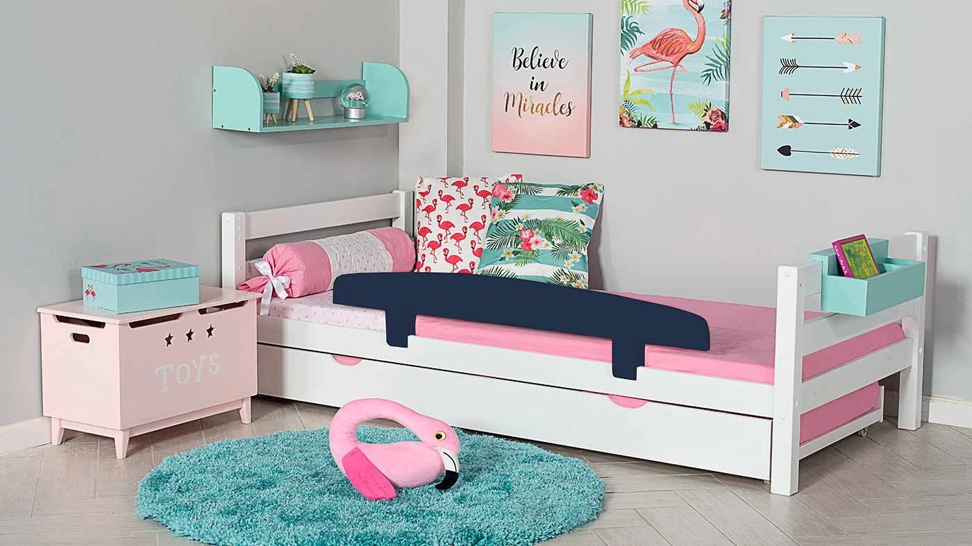 מיטת ילדים מיקה עם מיטת חבר רוחב 80 ס"מ | ללא מעקה אחורי